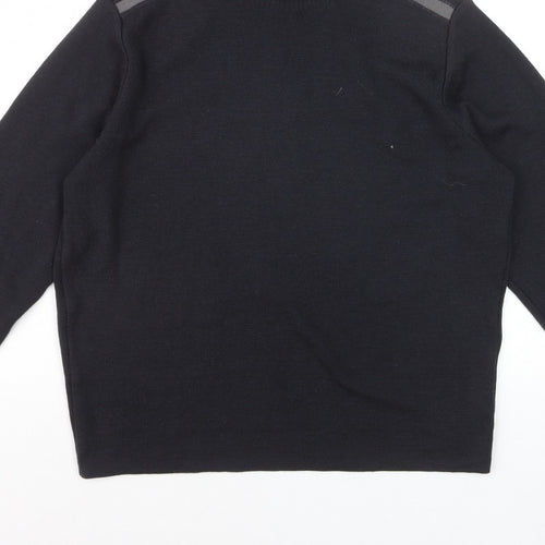 Reiss Men's Black Roll Neck Slim Fit Knit Jumper Size S