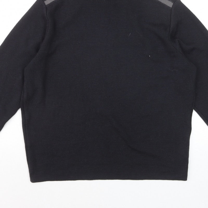 Reiss Men's Black Roll Neck Slim Fit Knit Jumper Size S