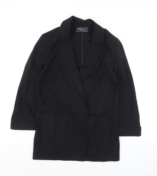 Marks and Spencer Women’s Black Relaxed Fit Blazer Size 10