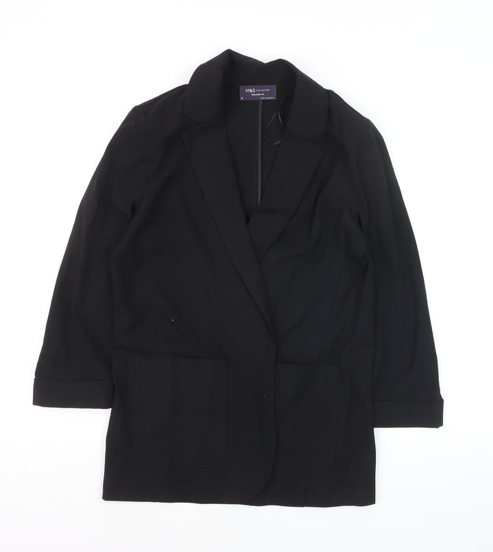 Marks and Spencer Women’s Black Relaxed Fit Blazer Size 10