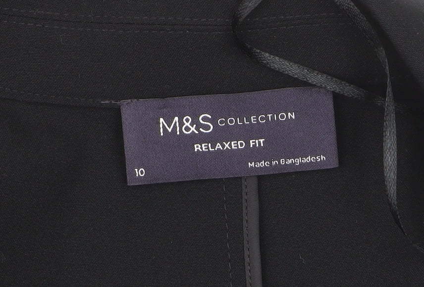 Marks and Spencer Women’s Black Relaxed Fit Blazer Size 10