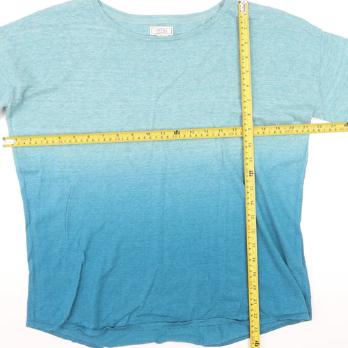 Fat Face Womens Blue Long Sleeve Cotton Jersey T-Shirt Size 12