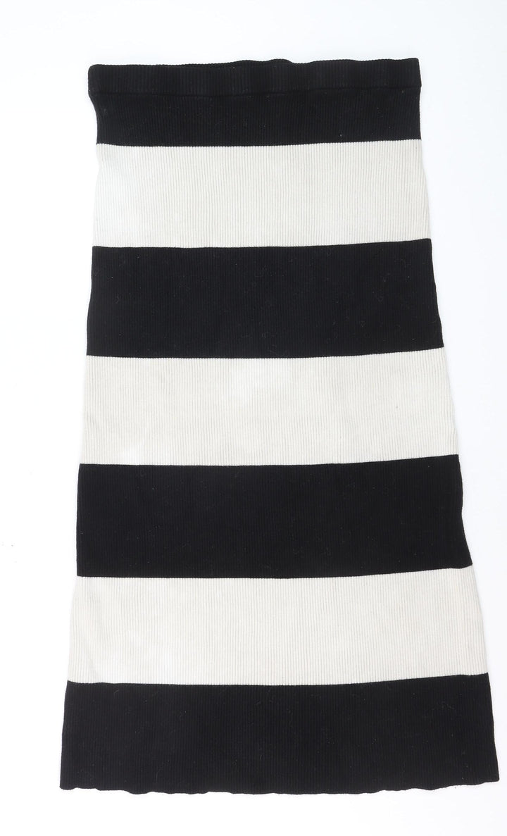 4th & Reckless Women’s Black White Striped Knit Pencil Skirt Size 18