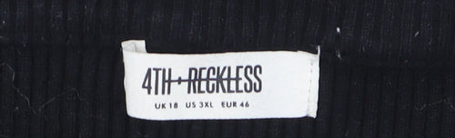 4th & Reckless Women’s Black White Striped Knit Pencil Skirt Size 18