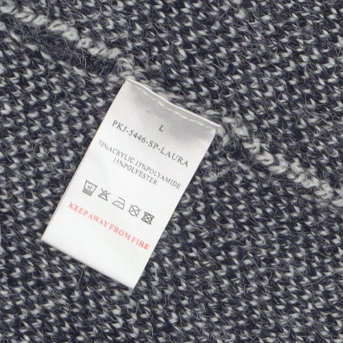 Paramour Women's Grey Check Knit Longline Cardigan Size L