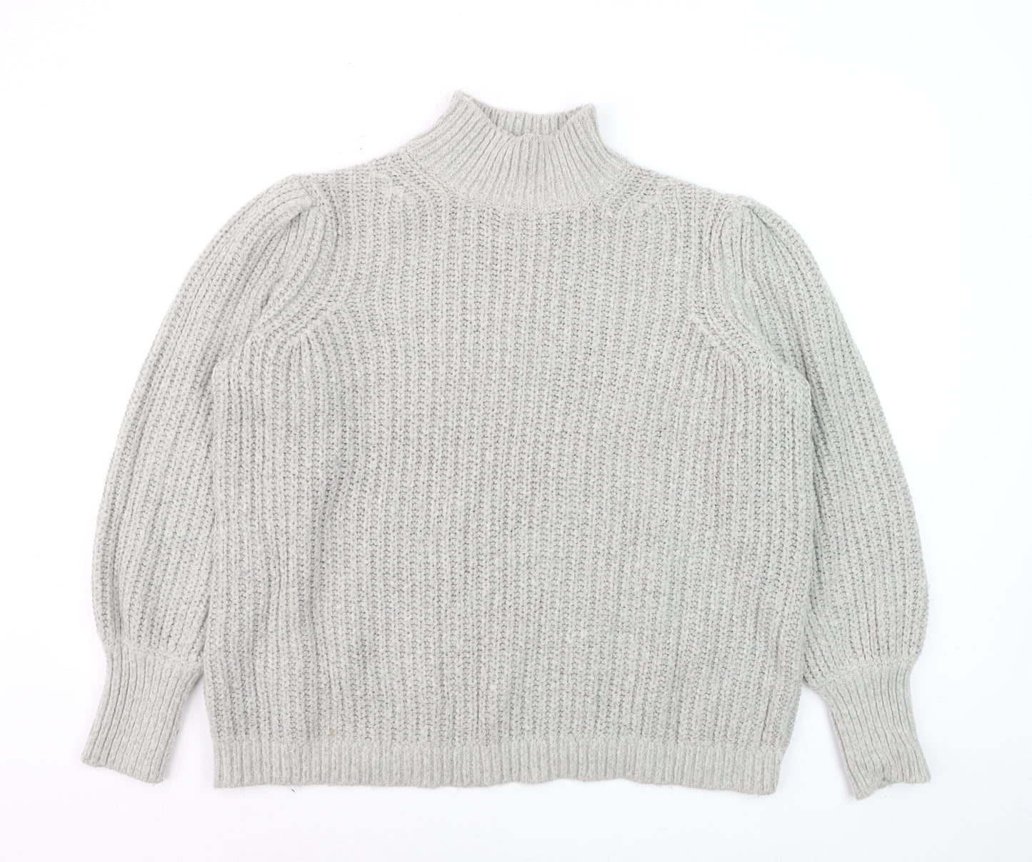 Boden Womens Grey Roll Neck Wool Jumper UK 14 Classic Knit Winter
