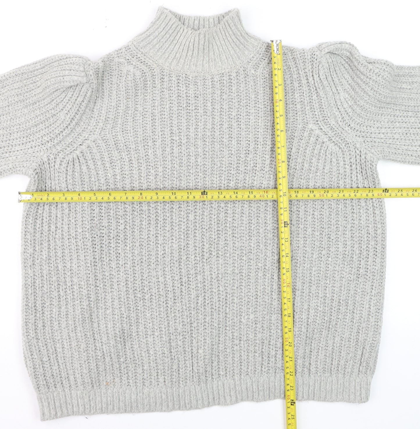 Boden Womens Grey Roll Neck Wool Jumper UK 14 Classic Knit Winter