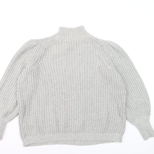Boden Womens Grey Roll Neck Wool Jumper UK 14 Classic Knit Winter