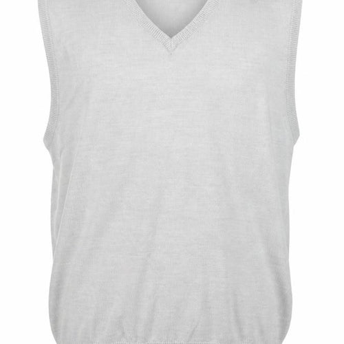 Bar Harbour Men’s Grey V-Neck Sleeveless Merino Wool Blend Vest M