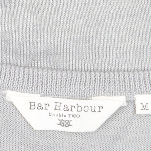 Bar Harbour Men’s Grey V-Neck Sleeveless Merino Wool Blend Vest M
