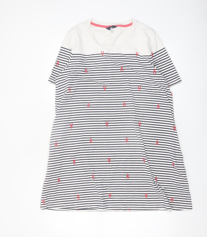 Joules Women’s Multicoloured Stripe T-Shirt Dress Size 14