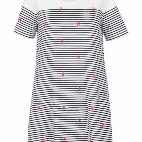 Joules Women’s Multicoloured Stripe T-Shirt Dress Size 14