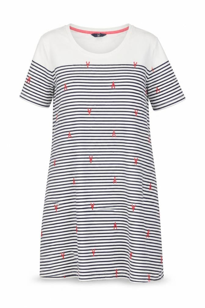 Joules Women’s Multicoloured Stripe T-Shirt Dress Size 14