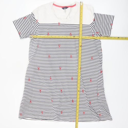 Joules Women’s Multicoloured Stripe T-Shirt Dress Size 14