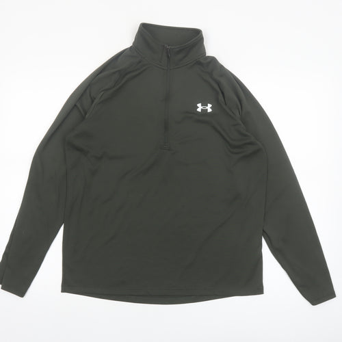 Under Armour Men Green M 1/4 Zip Long Sleeve Pullover Top