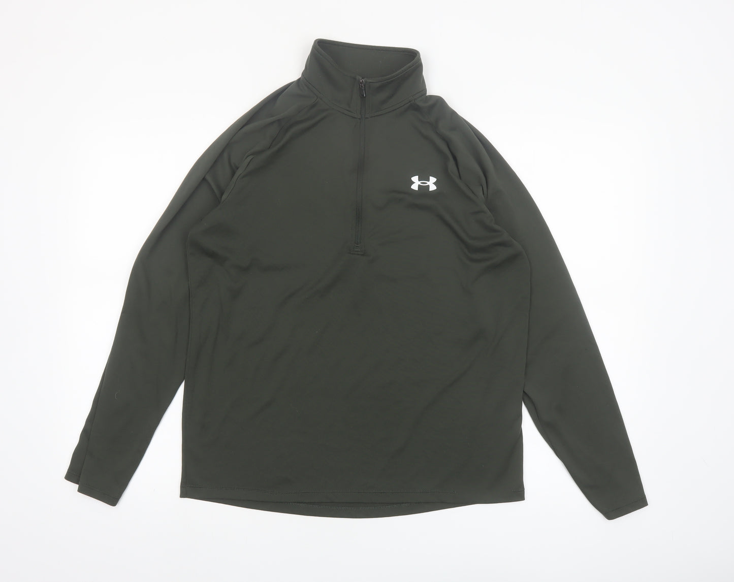 Under Armour Men Green M 1/4 Zip Long Sleeve Pullover Top