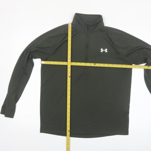 Under Armour Men Green M 1/4 Zip Long Sleeve Pullover Top