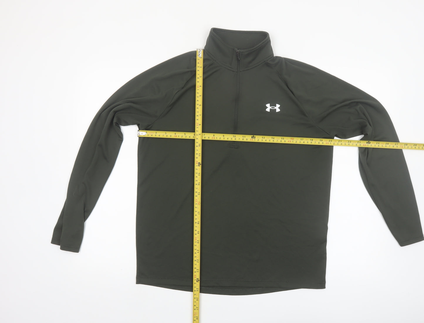 Under Armour Men Green M 1/4 Zip Long Sleeve Pullover Top
