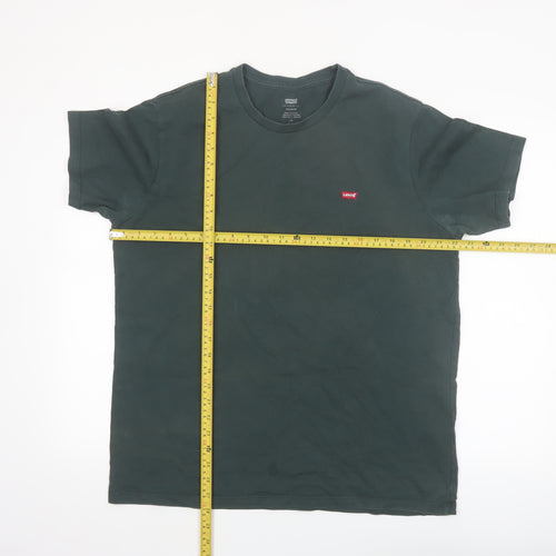 Levi's Men's Green Crew Neck Cotton T-Shirt Size L Regular Fit