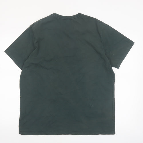 Levi's Men's Green Crew Neck Cotton T-Shirt Size L Regular Fit