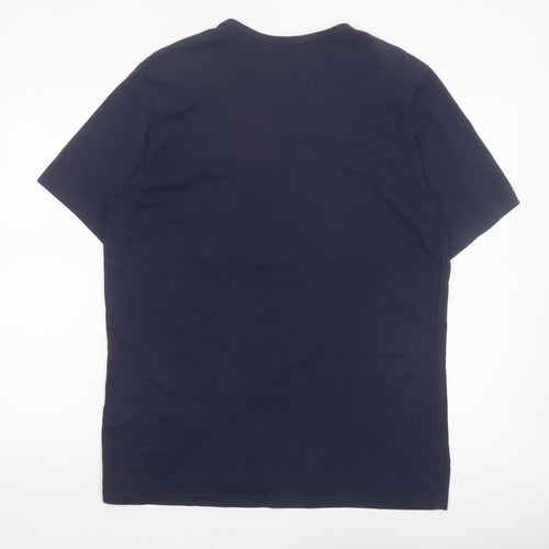 Quechua Men's Navy Blue Graphic Mountain Print T-Shirt XL