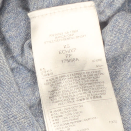 Gap Women's Blue Cotton Button Cardigan XS