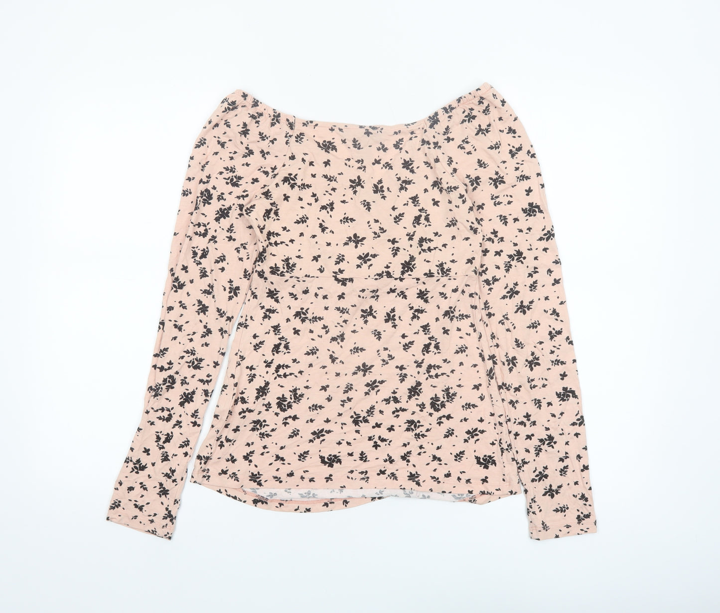 New Look Maternity Beige Floral Wrap Long Sleeve Top UK 8