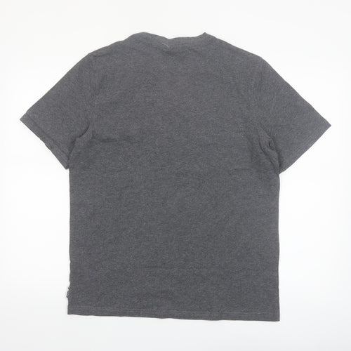 Fila Men’s Grey Cotton Crew Neck Short Sleeve T-Shirt M