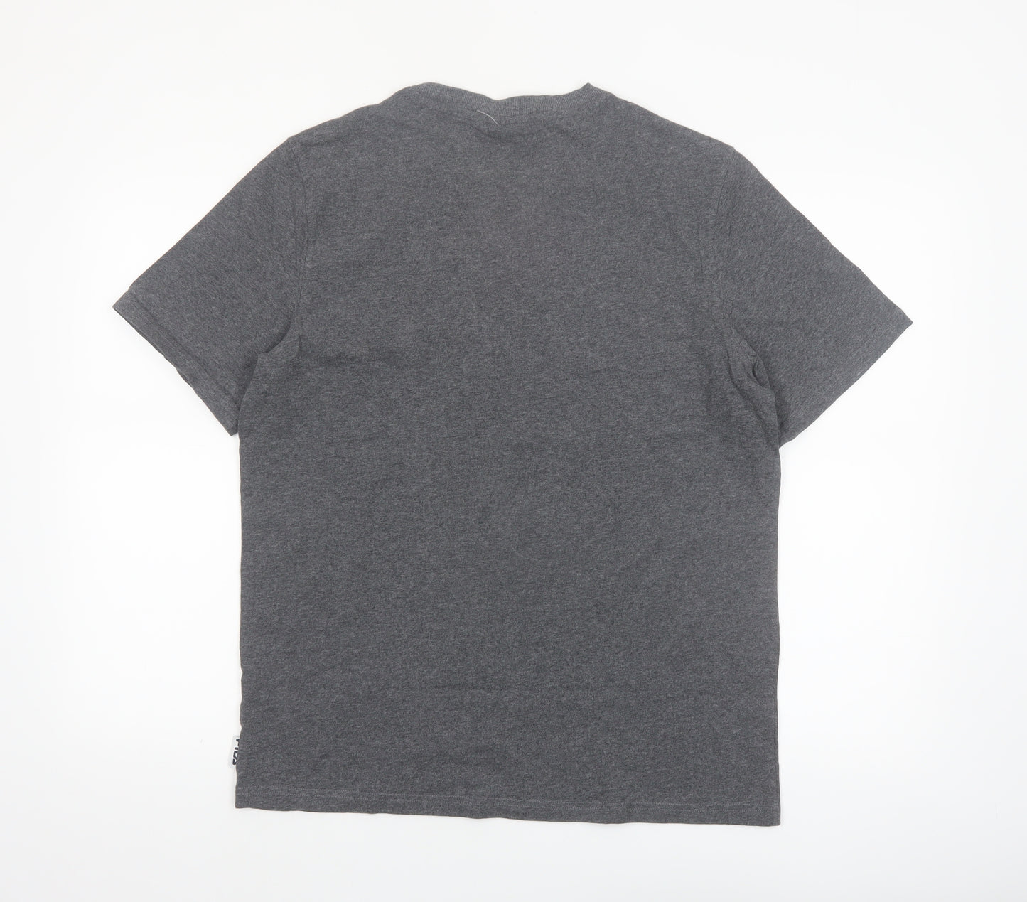 Fila Men’s Grey Cotton Crew Neck Short Sleeve T-Shirt M