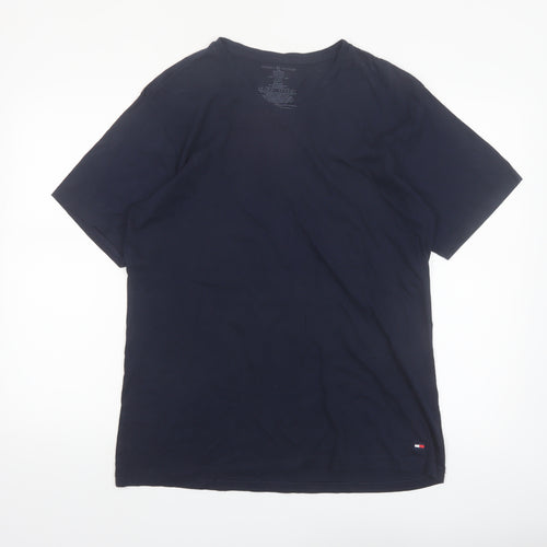 Tommy Hilfiger Men's Navy Blue Slim Fit V-Neck T-Shirt XL