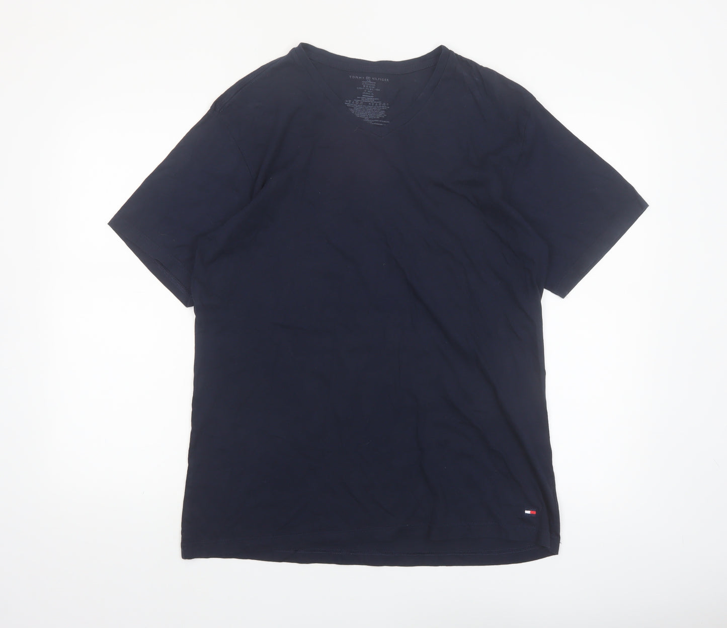 Tommy Hilfiger Men's Navy Blue Slim Fit V-Neck T-Shirt XL