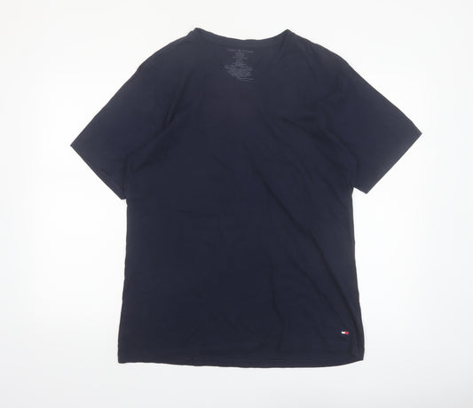 Tommy Hilfiger Men's Navy Blue Slim Fit V-Neck T-Shirt XL