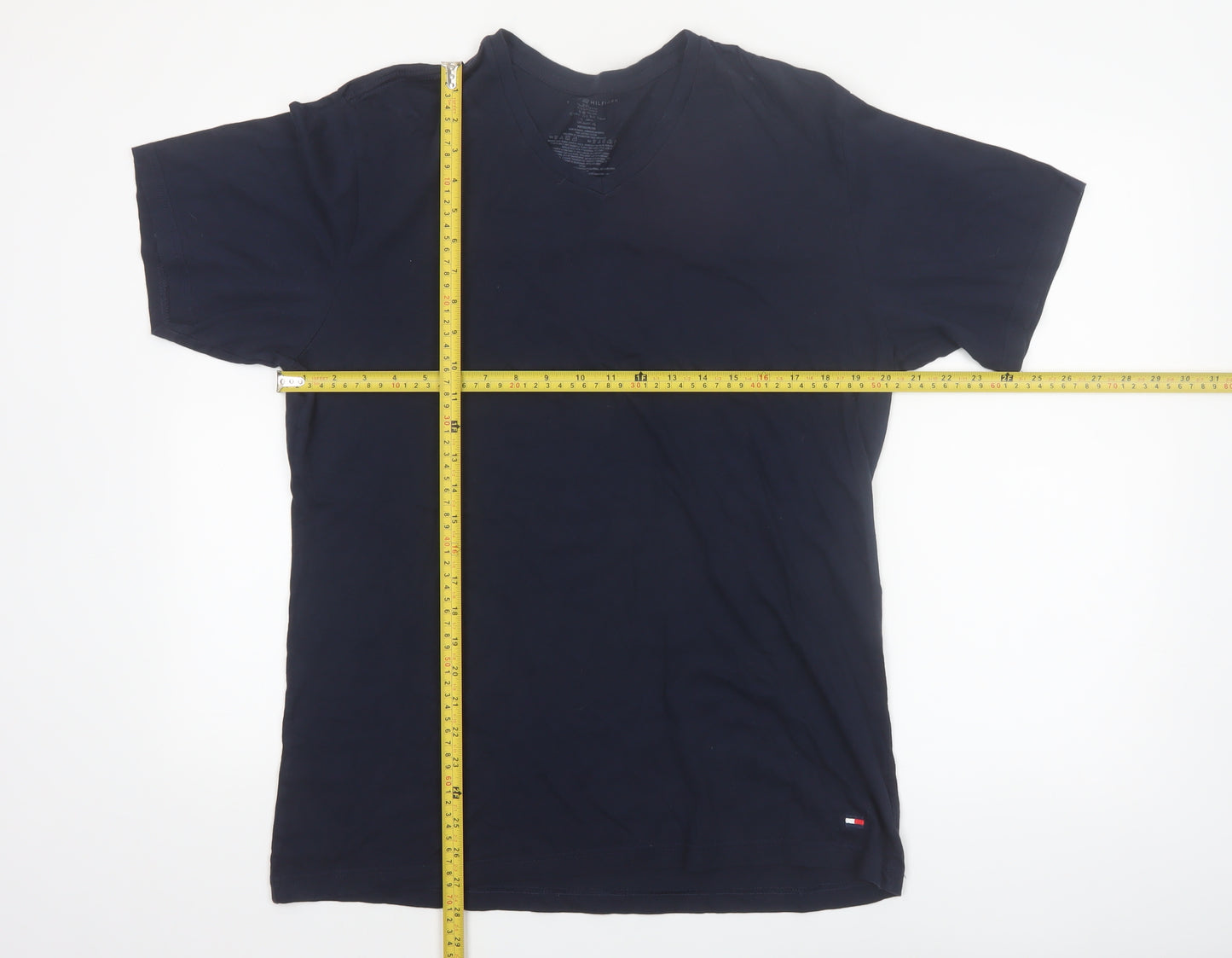 Tommy Hilfiger Men's Navy Blue Slim Fit V-Neck T-Shirt XL