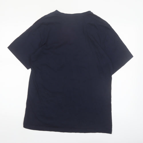 Tommy Hilfiger Men's Navy Blue Slim Fit V-Neck T-Shirt XL