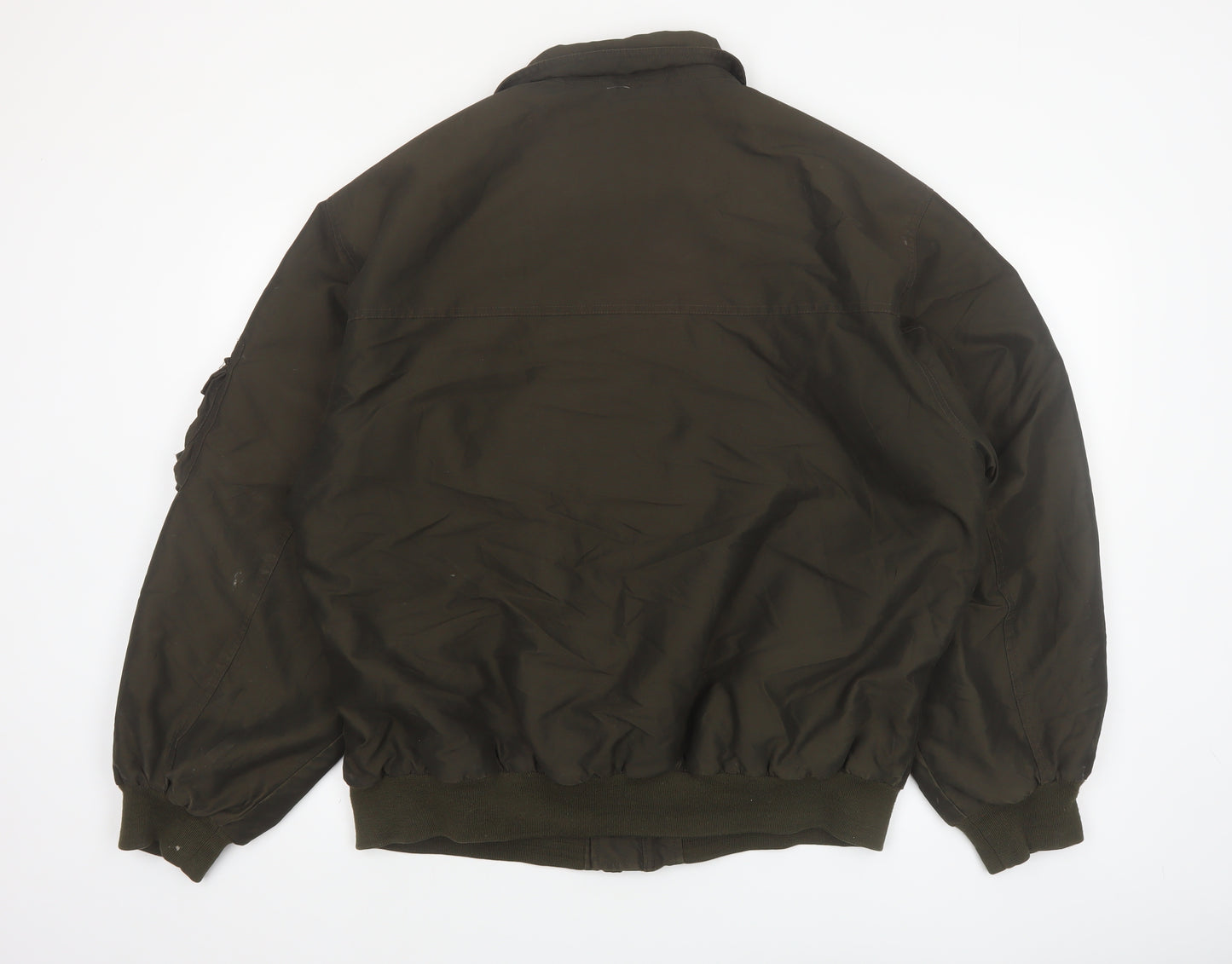 Tommy Hilfiger Men's Green Bomber Jacket XL Military Style