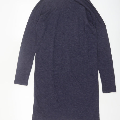 Rohan Women Blue Size 8 Shift Knit Long Sleeve Knee Dress