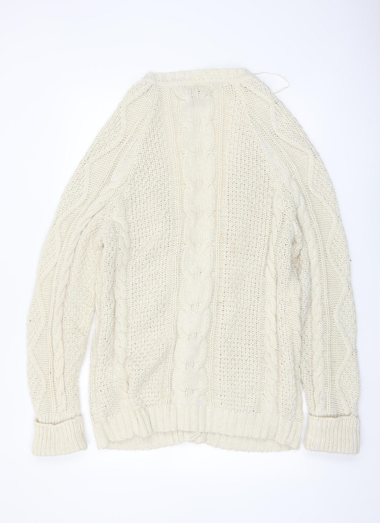 Topshop Tall Women’s Ivory Chunky-Knit Cardigan Size 12