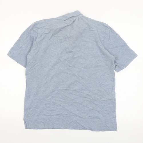 COS Men’s Grey Cotton Polo Shirt Size M Short Sleeve