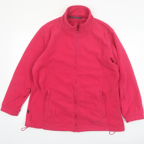 Mountainlife Women's Pink Fleece Jacket Size 18 Full Zip Lightweight Outdoor