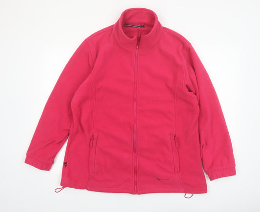 Mountainlife Women's Pink Fleece Jacket Size 18 Full Zip Lightweight Outdoor