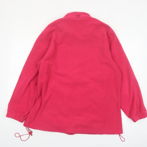 Mountainlife Women's Pink Fleece Jacket Size 18 Full Zip Lightweight Outdoor
