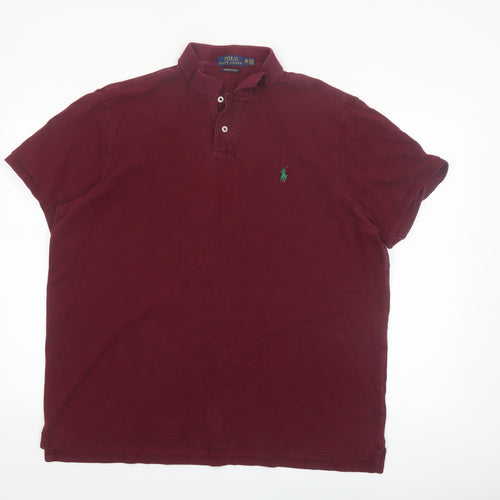 Ralph Lauren Men’s Red Custom Slim Fit Polo Shirt 2XL