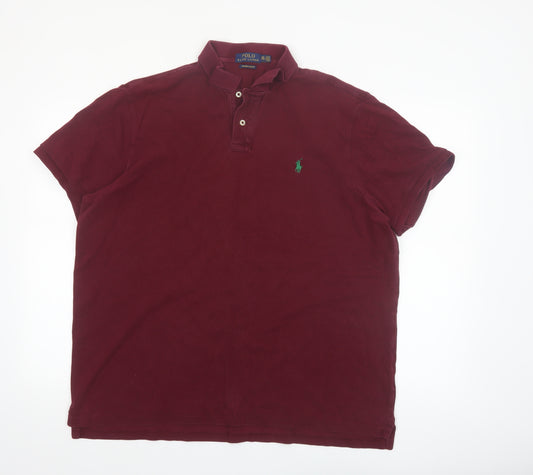 Ralph Lauren Men’s Red Custom Slim Fit Polo Shirt 2XL