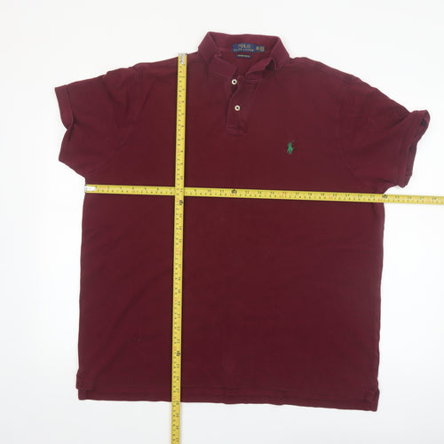 Ralph Lauren Men’s Red Custom Slim Fit Polo Shirt 2XL