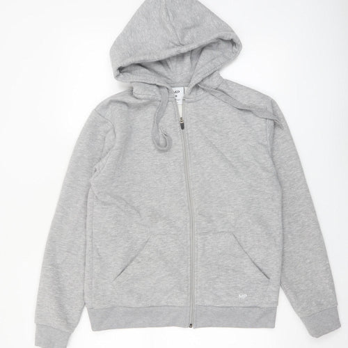 MP Men's Grey Full Zip Fleece Hoodie Size M Regular Fit