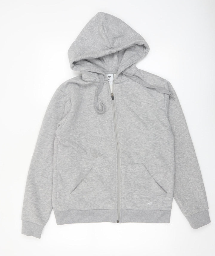 MP Men's Grey Full Zip Fleece Hoodie Size M Regular Fit