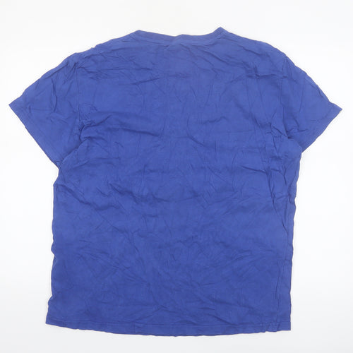 Superdry Men's Blue Graphic Print 2XL Classic Crew Neck T-Shirt