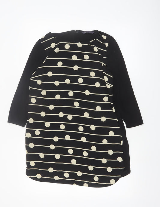 Marks and Spencer Women’s Black Polka Dot Tunic Blouse Size 10