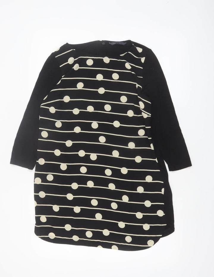 Marks and Spencer Women’s Black Polka Dot Tunic Blouse Size 10