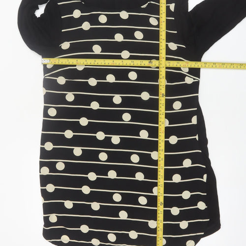 Marks and Spencer Women’s Black Polka Dot Tunic Blouse Size 10